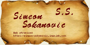 Simeon Sokanović vizit kartica